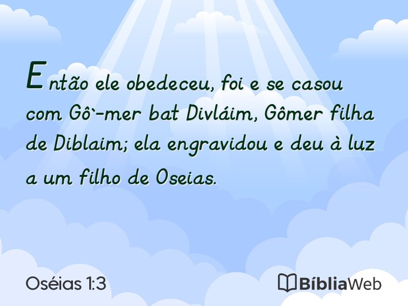 Oséias 1:3 em imagem para compartilhar