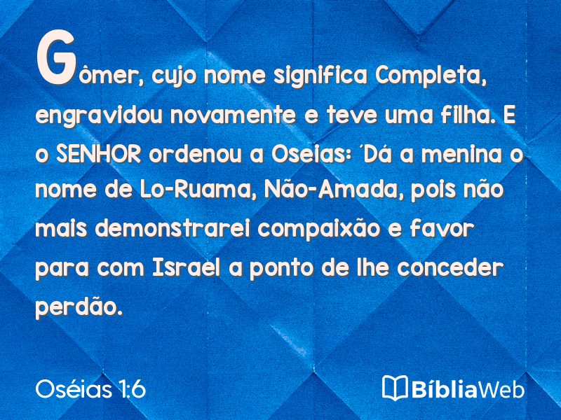 Oséias 1:6 em imagem para compartilhar