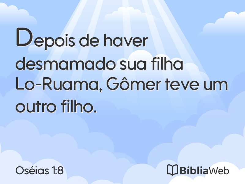 Oséias 1:8 em imagem para compartilhar