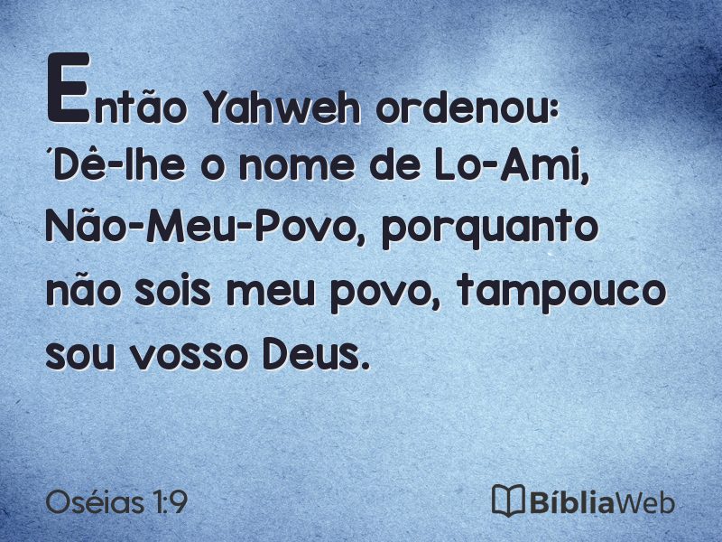 Oséias 1:9 em imagem para compartilhar