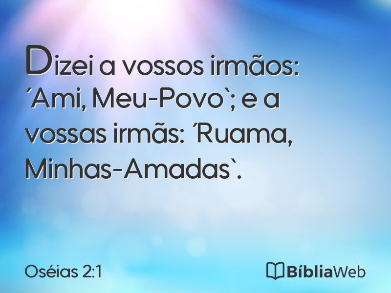 Oséias 2:1 em imagem para compartilhar