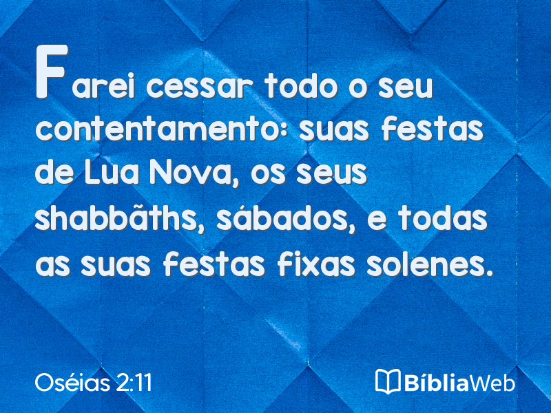 Oséias 2:11 em imagem para compartilhar