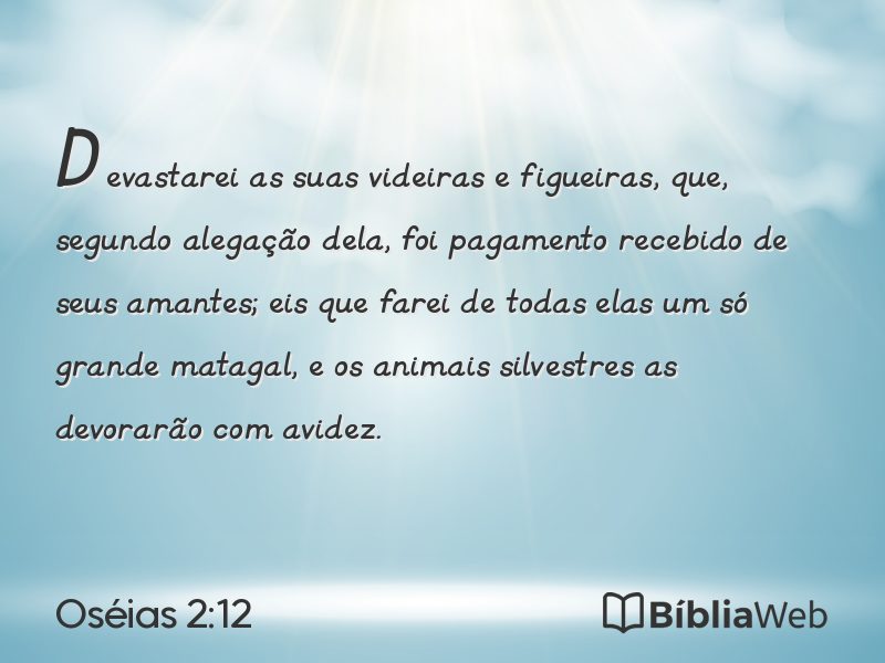 Oséias 2:12 em imagem para compartilhar