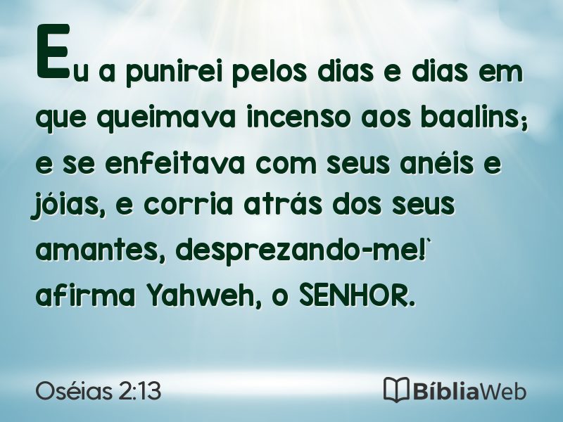 Oséias 2:13 em imagem para compartilhar