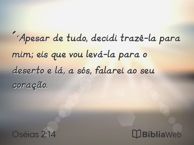 Oséias 2:14 em imagem para compartilhar
