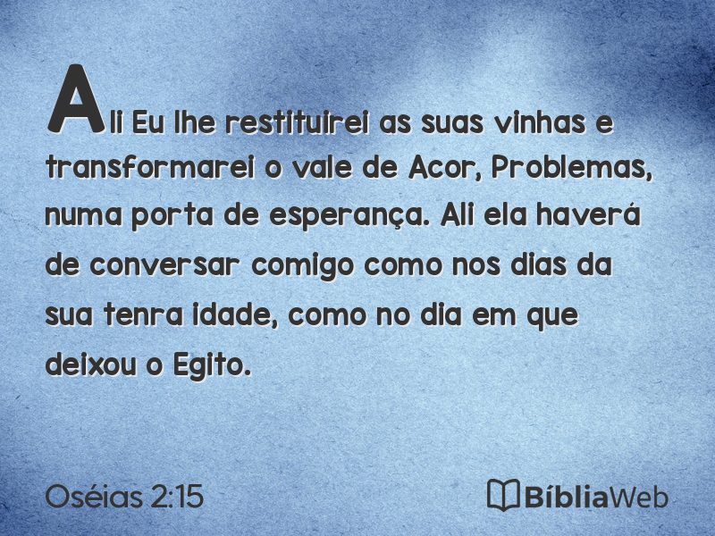 Oséias 2:15 em imagem para compartilhar