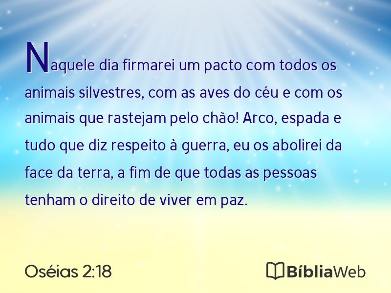 Oséias 2:18 em imagem para compartilhar