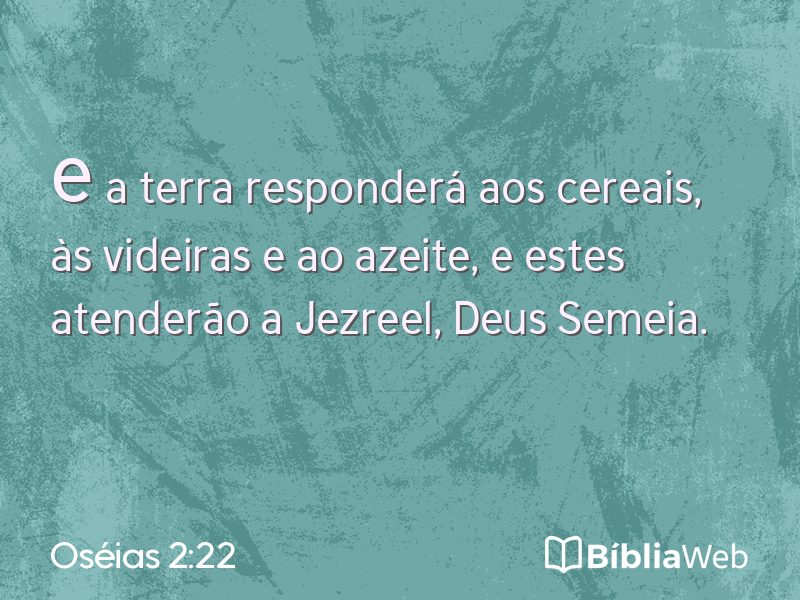 Oséias 2:22 em imagem para compartilhar