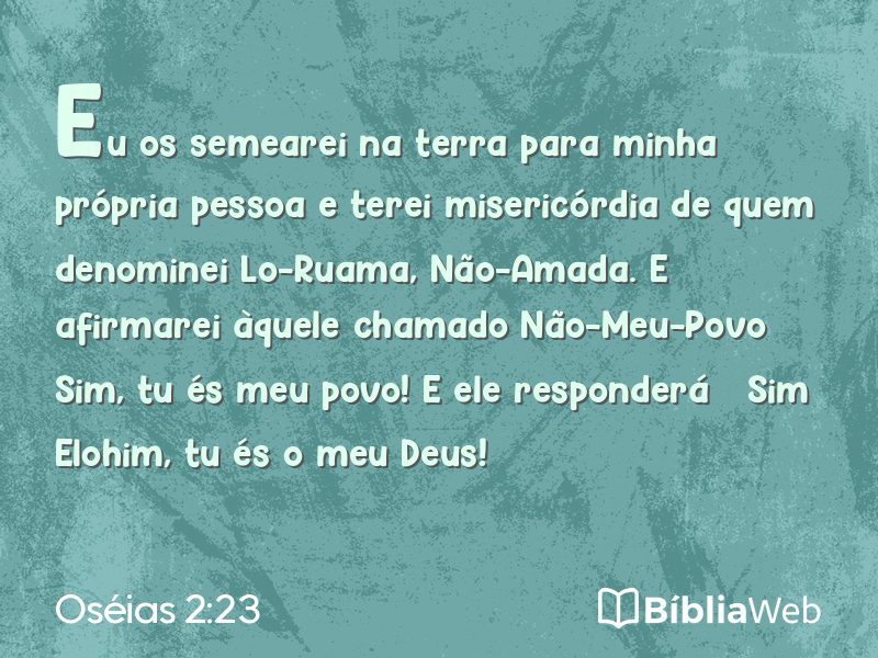 Oséias 2:23 em imagem para compartilhar