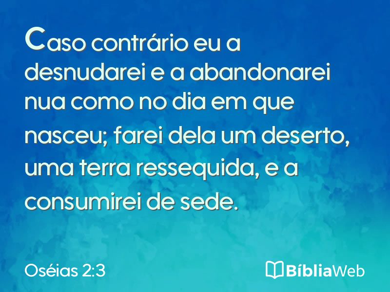 Oséias 2:3 em imagem para compartilhar