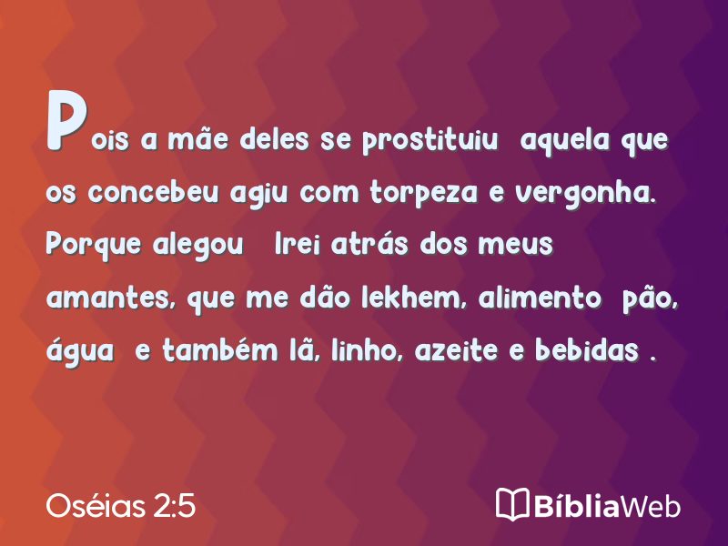 Oséias 2:5 em imagem para compartilhar