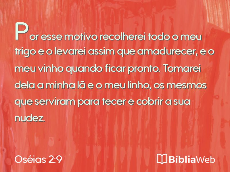 Oséias 2:9 em imagem para compartilhar