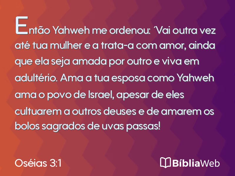 Oséias 3:1 em imagem para compartilhar