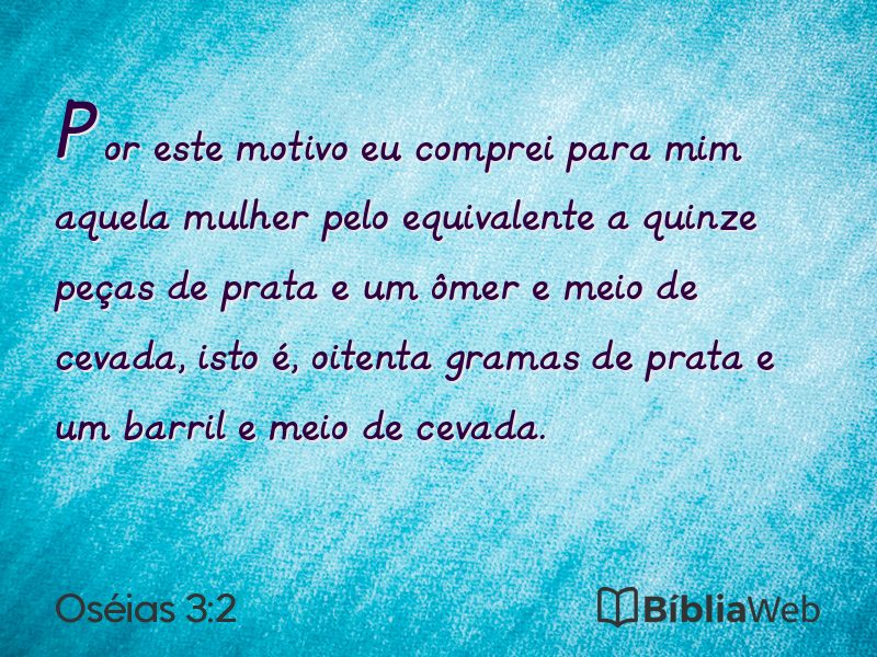 Oséias 3:2 em imagem para compartilhar