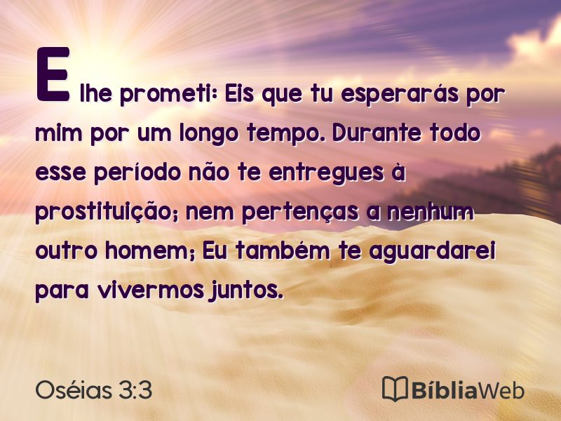 Oséias 3:3 em imagem para compartilhar
