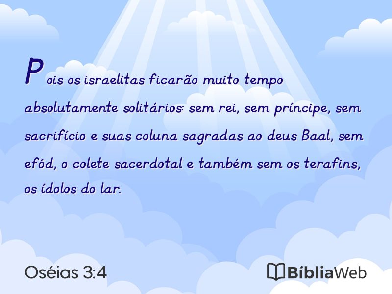 Oséias 3:4 em imagem para compartilhar