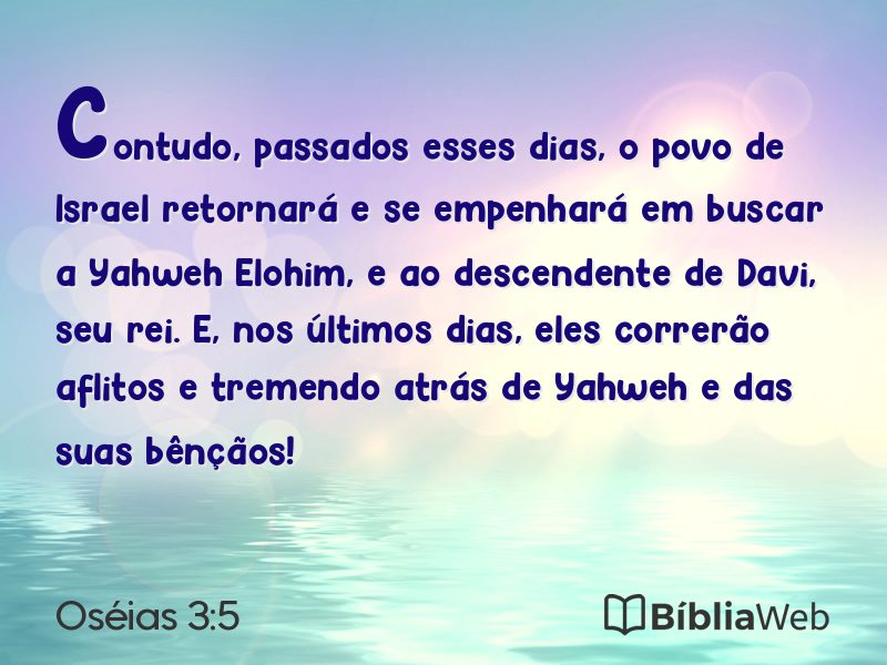 Oséias 3:5 em imagem para compartilhar