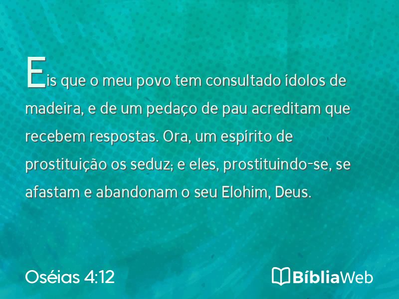 Oséias 4:12 em imagem para compartilhar