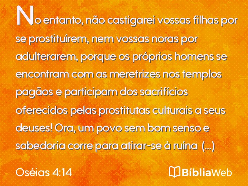 Oséias 4:14 em imagem para compartilhar
