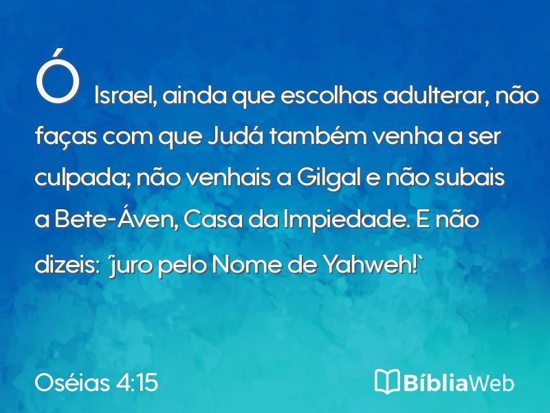 Oséias 4:15 em imagem para compartilhar