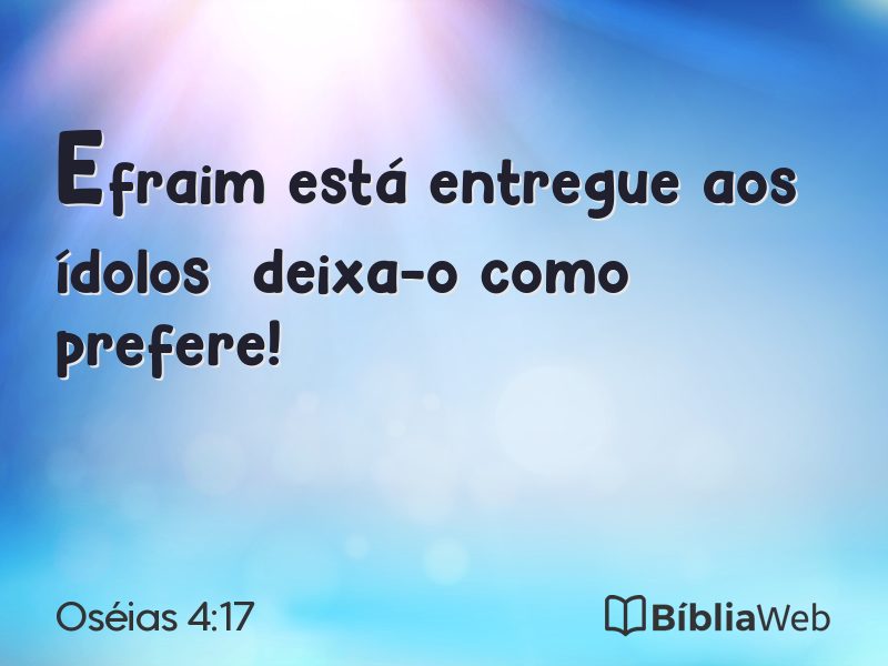 Oséias 4:17 em imagem para compartilhar