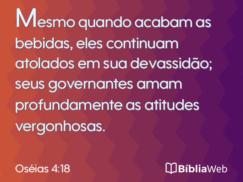Oséias 4:18 em imagem para compartilhar
