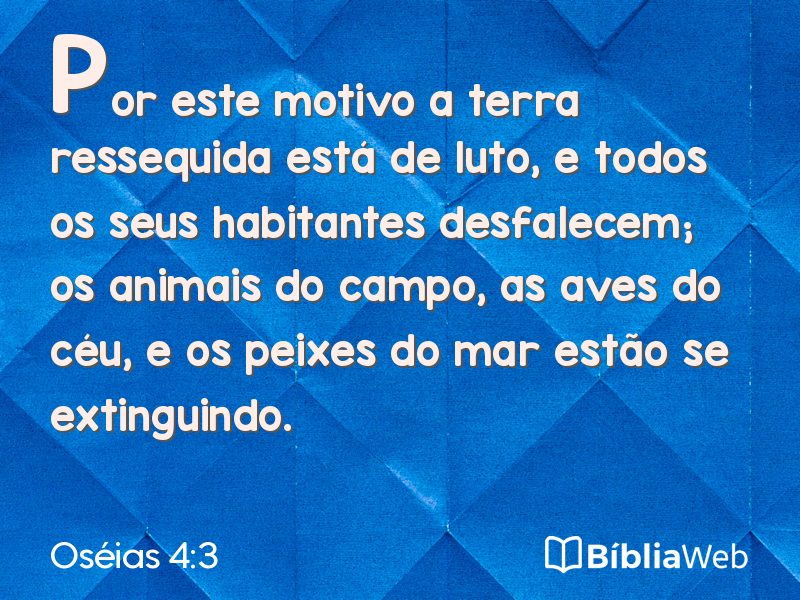 Oséias 4:3 em imagem para compartilhar
