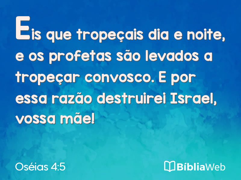 Oséias 4:5 em imagem para compartilhar
