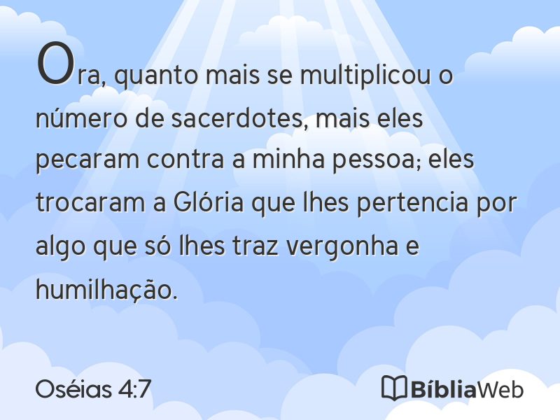 Oséias 4:7 em imagem para compartilhar