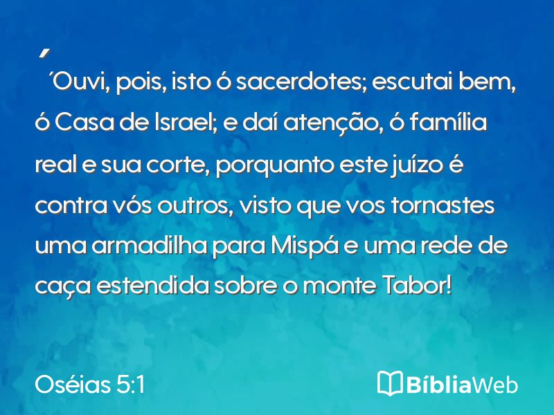 Oséias 5:1 em imagem para compartilhar