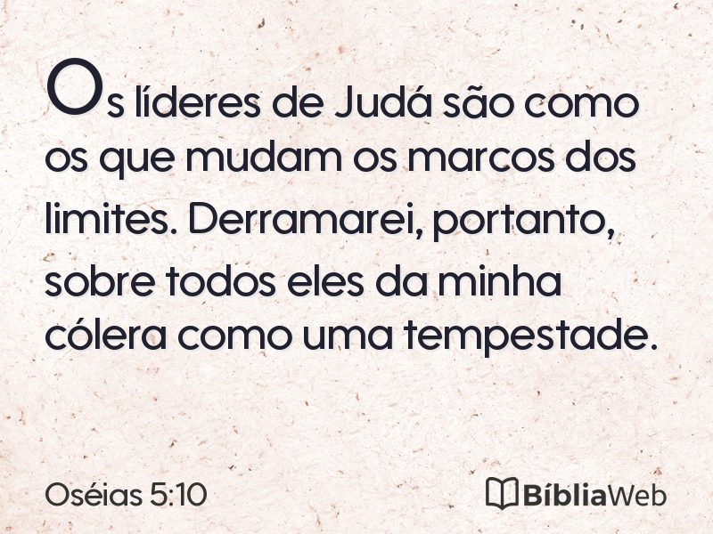 Oséias 5:10 em imagem para compartilhar