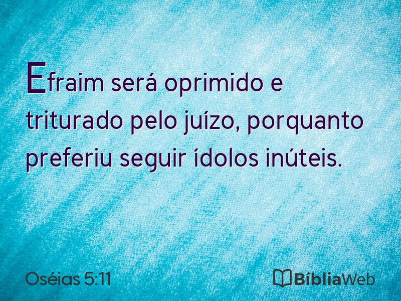 Oséias 5:11 em imagem para compartilhar