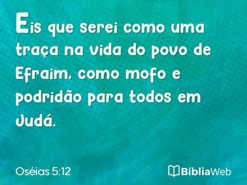 Oséias 5:12 em imagem para compartilhar
