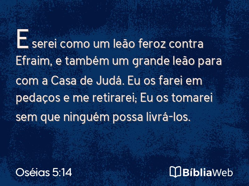 Oséias 5:14 em imagem para compartilhar
