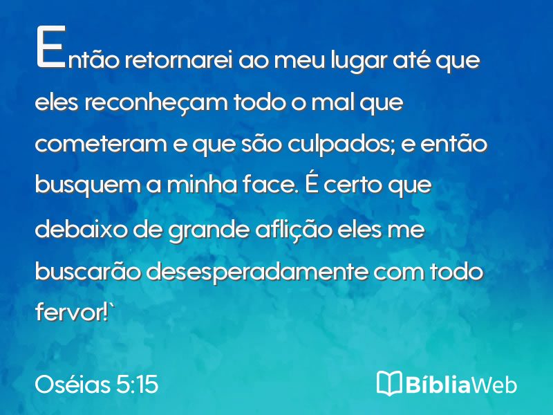 Oséias 5:15 em imagem para compartilhar
