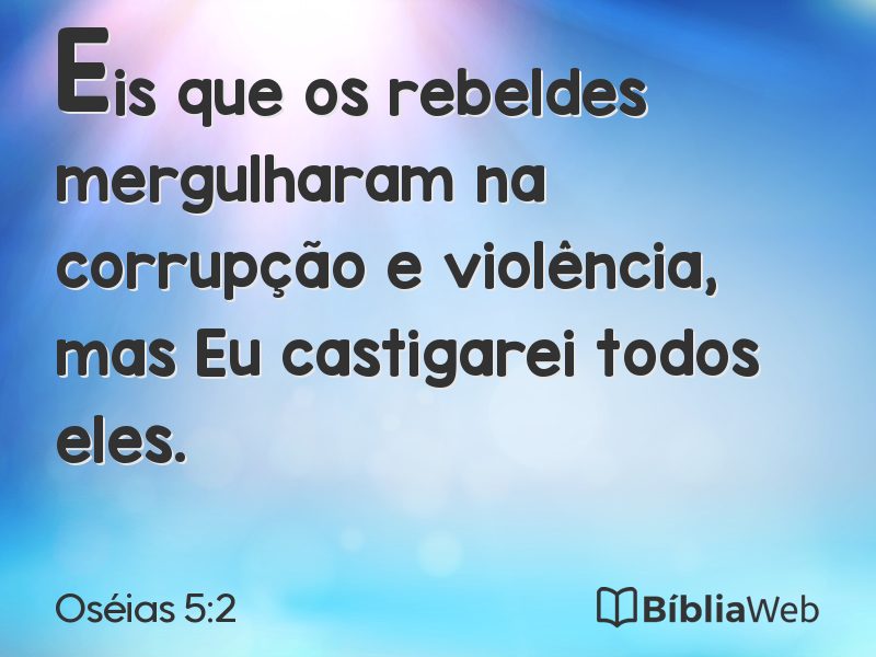 Oséias 5:2 em imagem para compartilhar