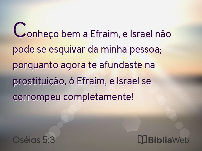 Oséias 5:3 em imagem para compartilhar