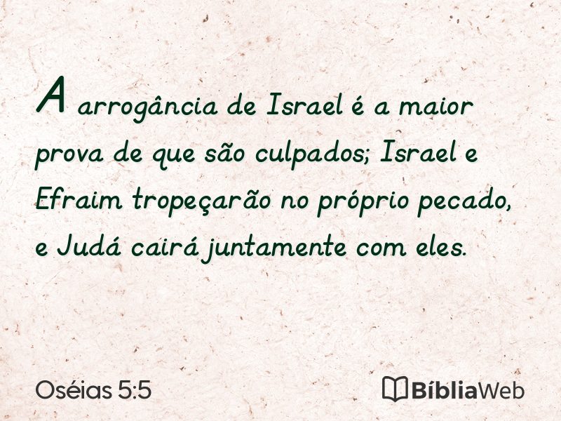 Oséias 5:5 em imagem para compartilhar