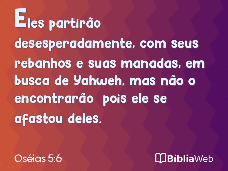 Oséias 5:6 em imagem para compartilhar