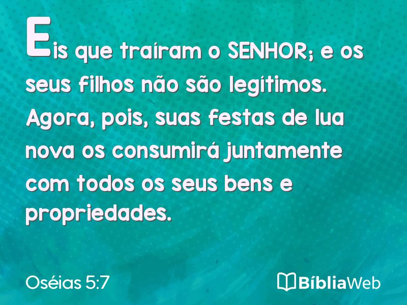 Oséias 5:7 em imagem para compartilhar