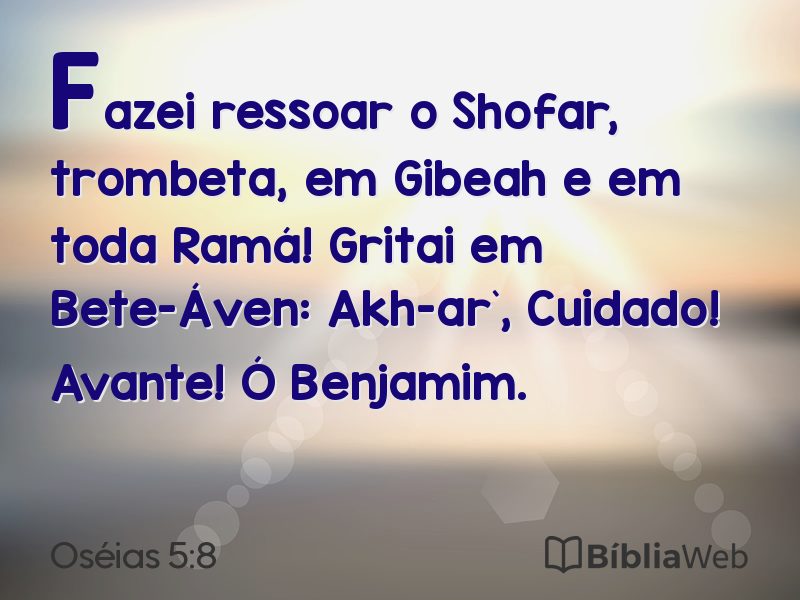 Oséias 5:8 em imagem para compartilhar