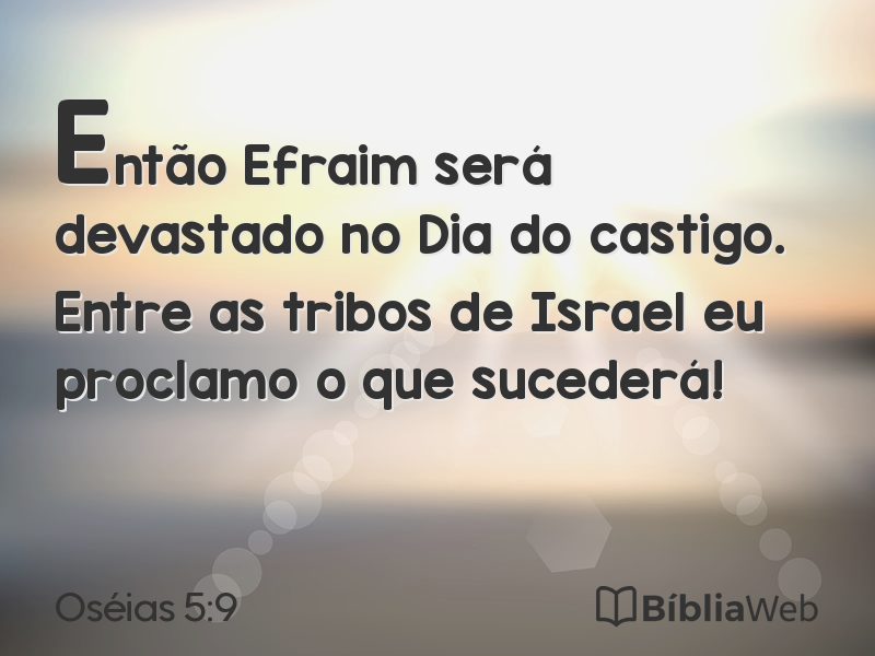 Oséias 5:9 em imagem para compartilhar