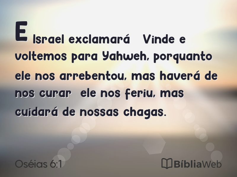 Oséias 6:1 em imagem para compartilhar