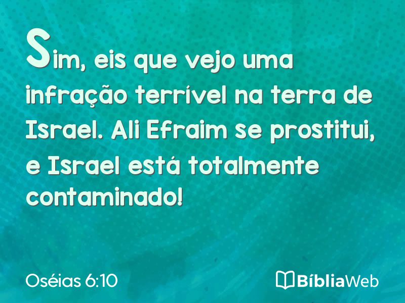 Oséias 6:10 em imagem para compartilhar