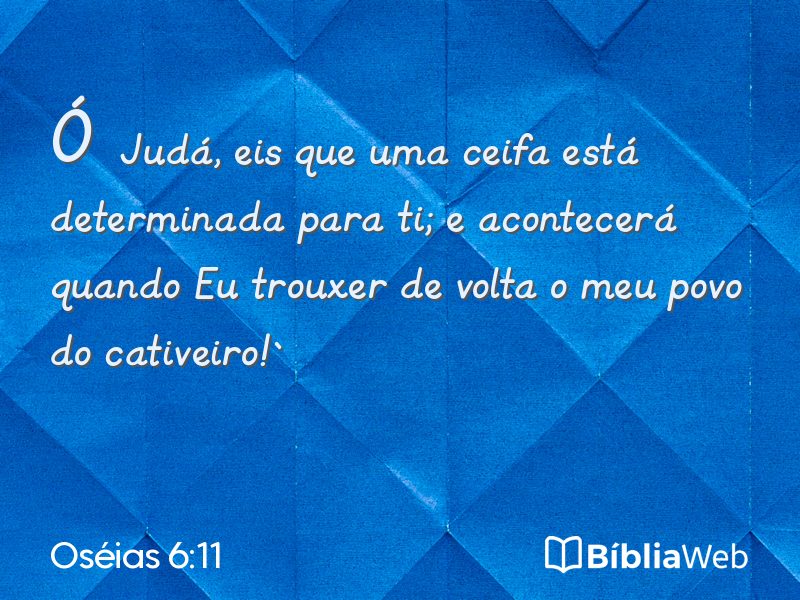 Oséias 6:11 em imagem para compartilhar