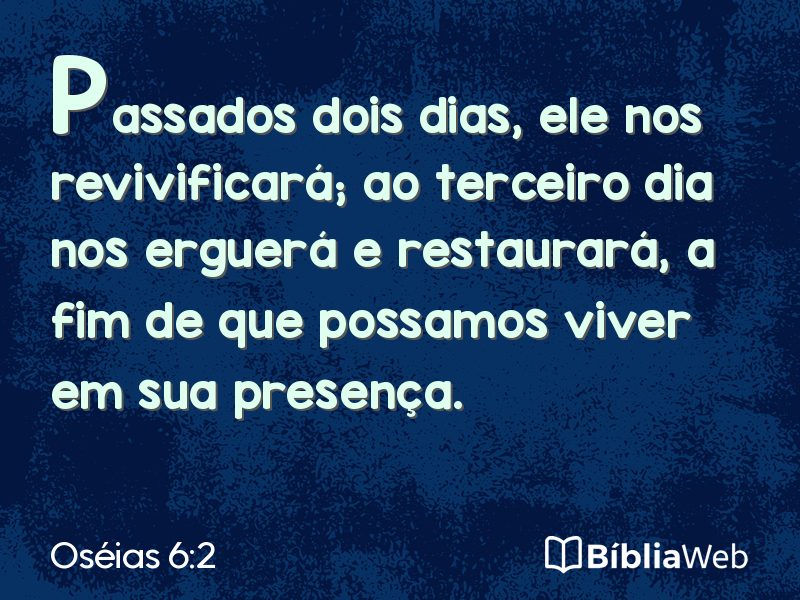 Oséias 6:2 em imagem para compartilhar