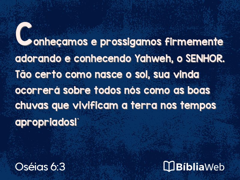 Oséias 6:3 em imagem para compartilhar