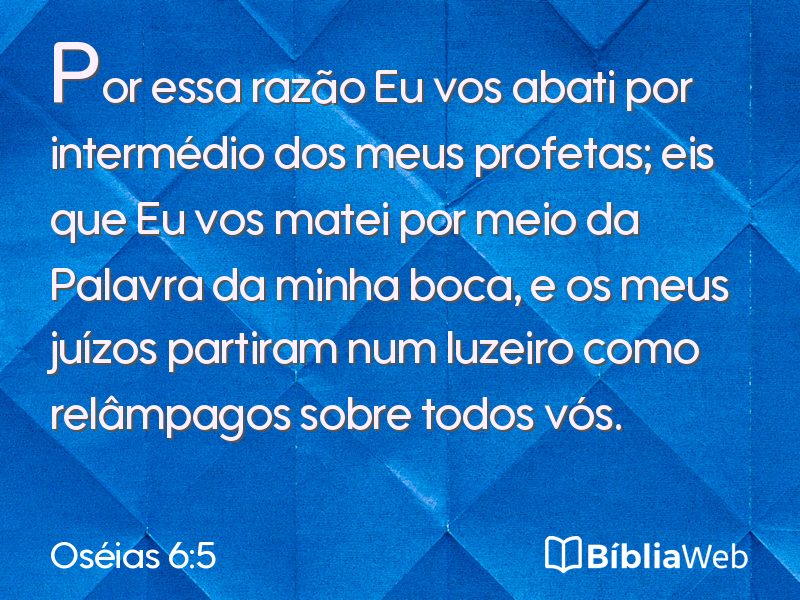 Oséias 6:5 em imagem para compartilhar