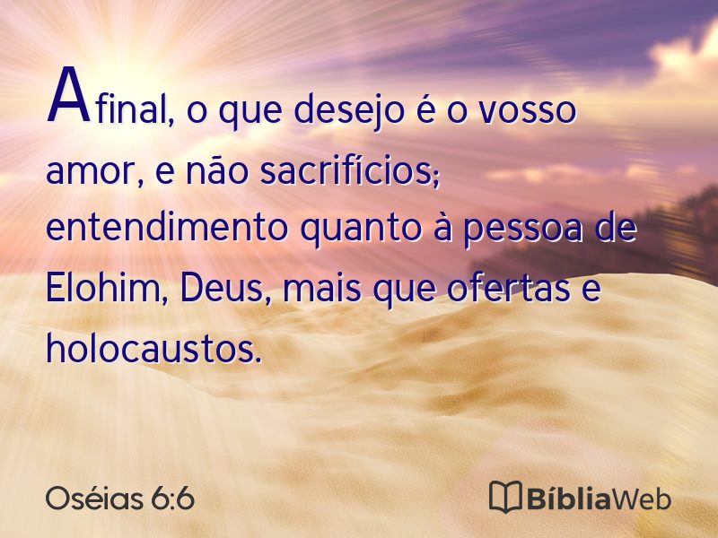 Oséias 6:6 em imagem para compartilhar