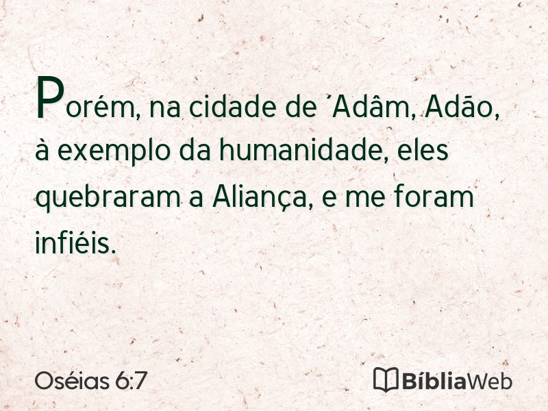 Oséias 6:7 em imagem para compartilhar